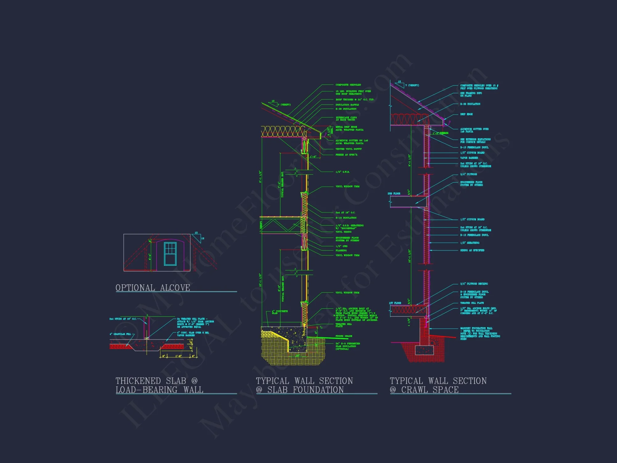 house Plan Blueprint: Spacious 4-Bed, 2-Story Design with 3 Garages