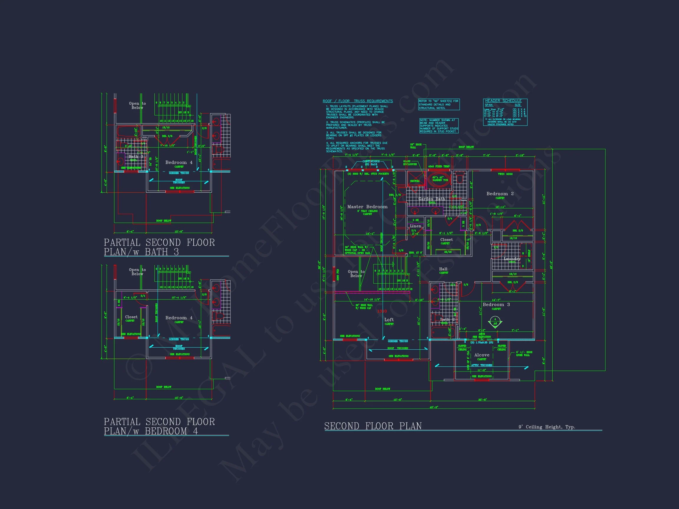 8-1110 HOUSE PLAN - Traditional Colonial Home Plan - 4-Bed, 3-Bath, 2,931 SF 12 house Plan Blueprint: Spacious 4-Bed, 2-Story Design with 3 Garages