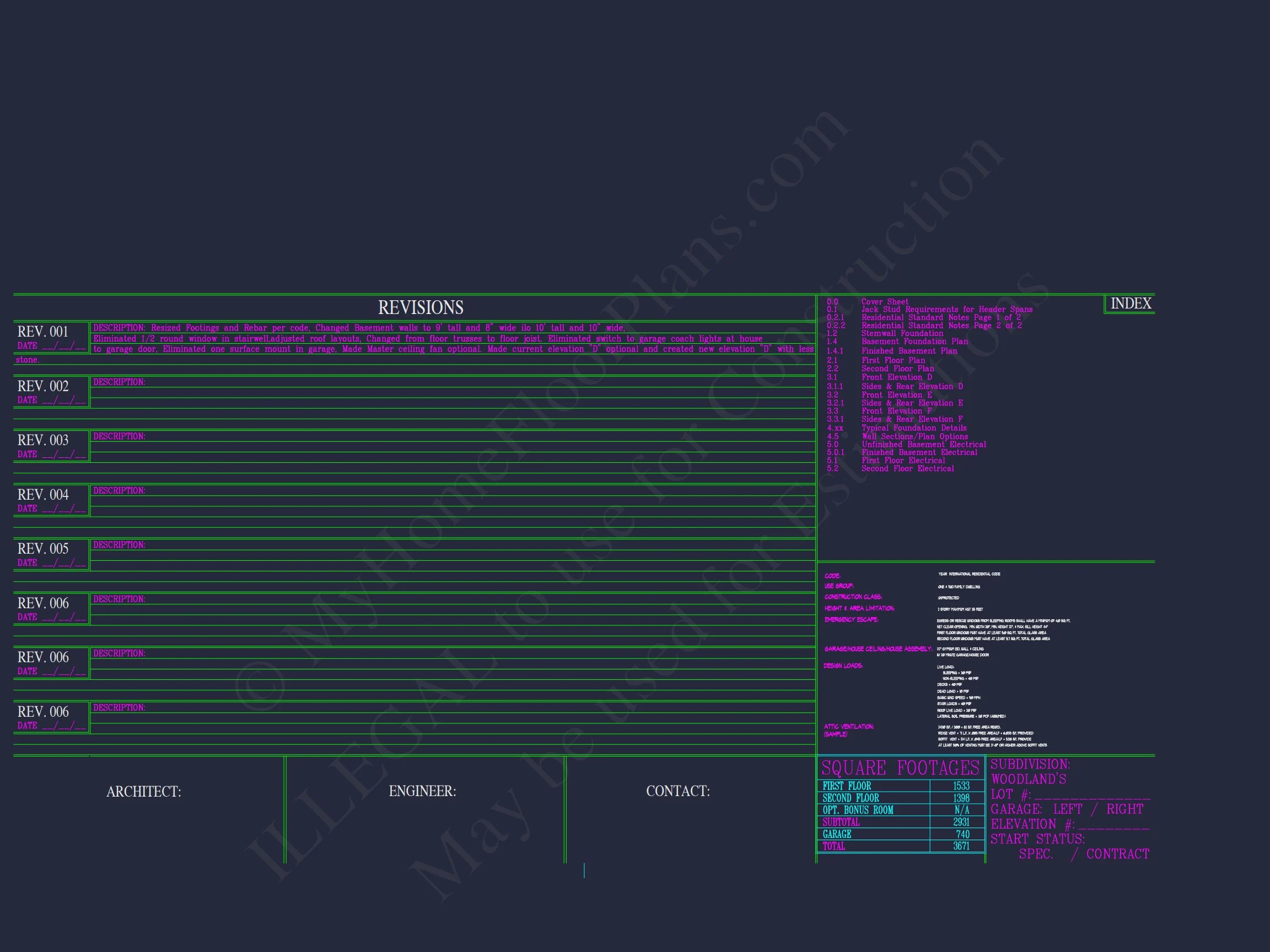 8-1110 HOUSE PLAN - Traditional Colonial Home Plan - 4-Bed, 3-Bath, 2,931 SF 5 house Plan Blueprint: Spacious 4-Bed, 2-Story Design with 3 Garages