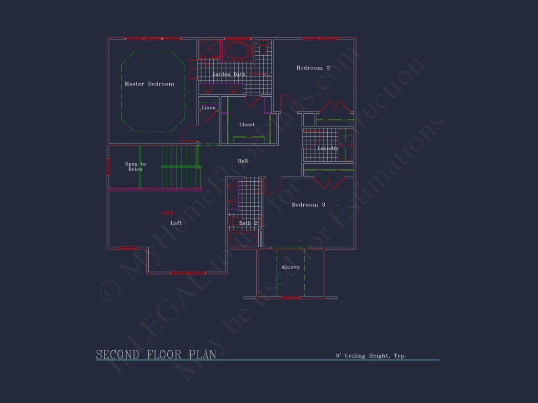 house Plan Blueprint: Spacious 4-Bed, 2-Story Design with 3 Garages