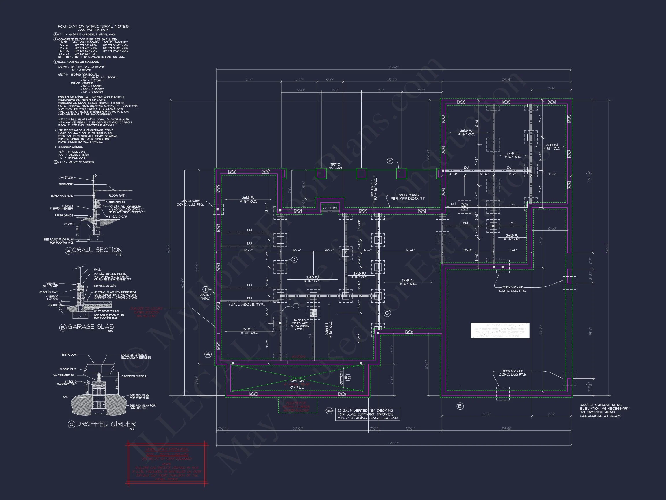 8-1984 HOUSE PLAN - Modern Farmhouse Home Plan - 3-Bed, 2-Bath, 2,008 SF 13 Spacious Ranch house Plan: 2008 Sq. Ft. Heated with Open Design