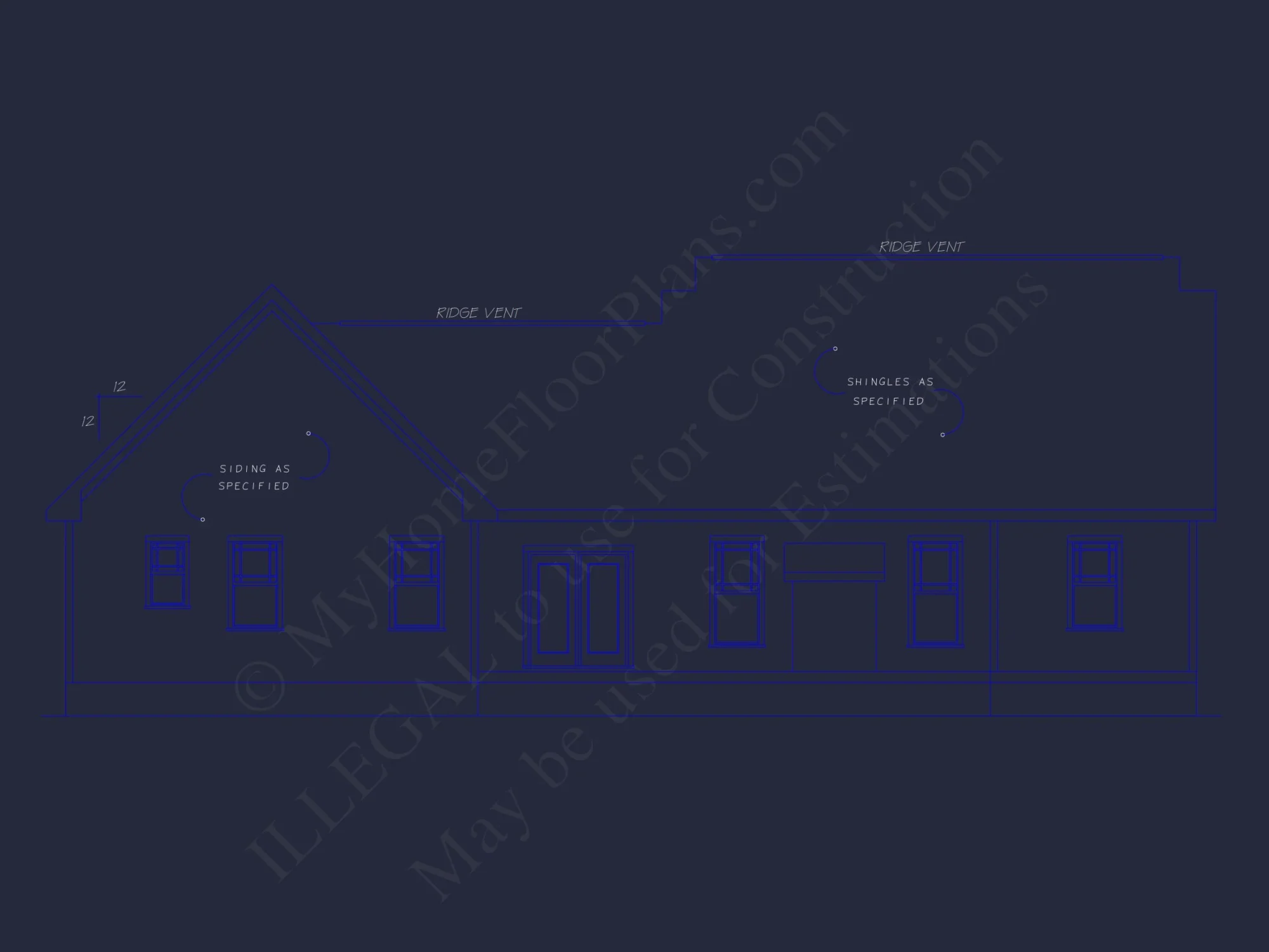 Spacious Ranch house Plan: 2008 Sq. Ft. Heated with Open Design