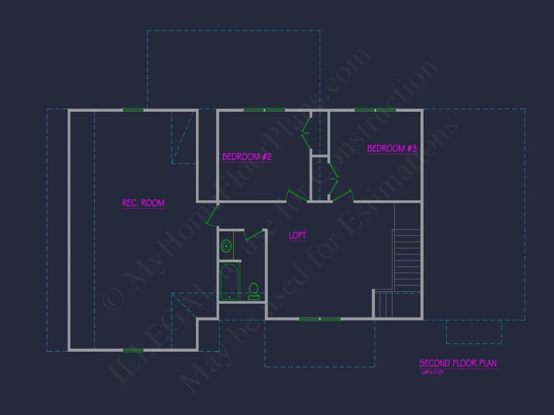 Charming 2-Story house Design with Modern CAD Floor Plan