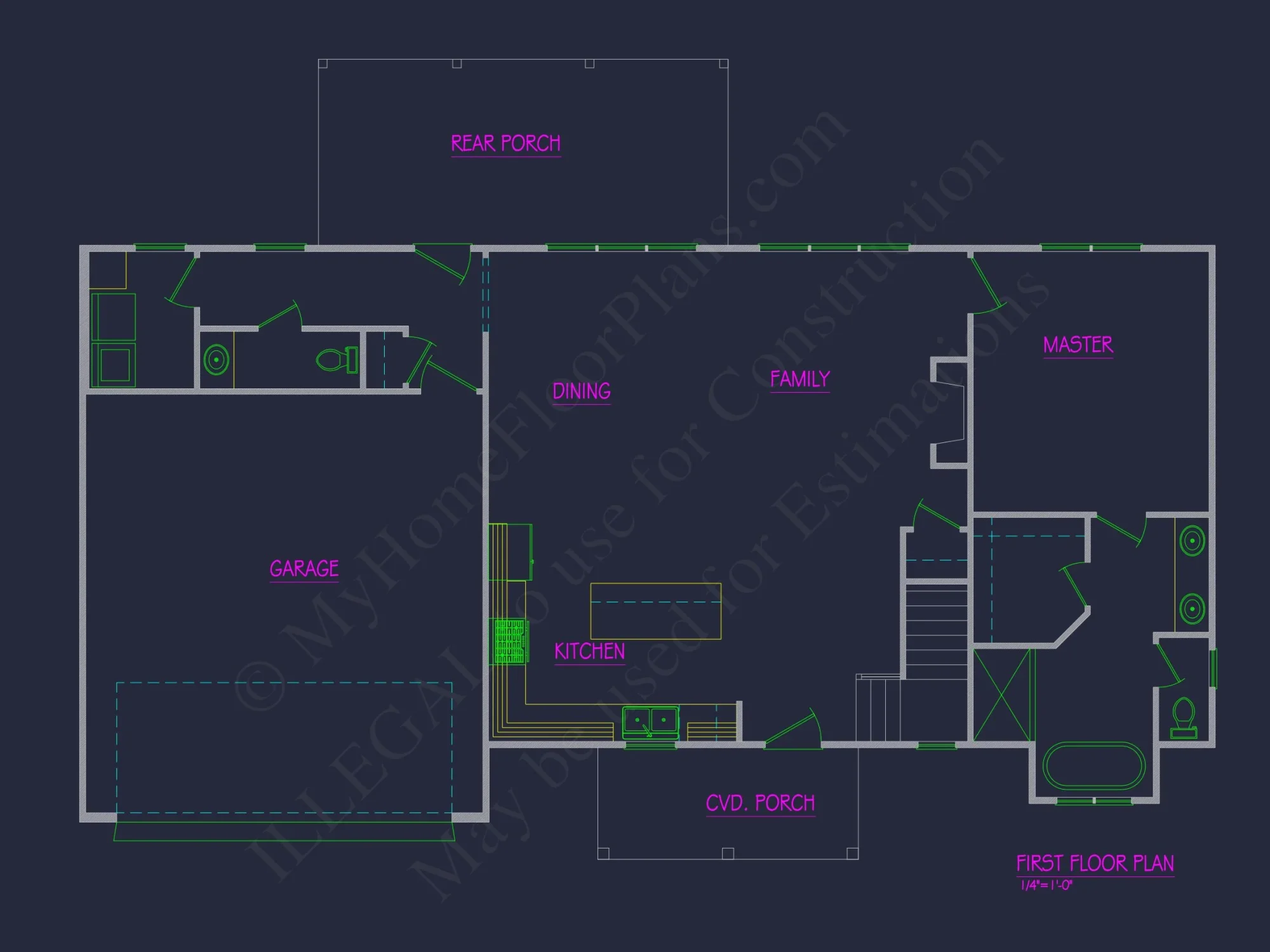 Charming 2-Story house Design with Modern CAD Floor Plan
