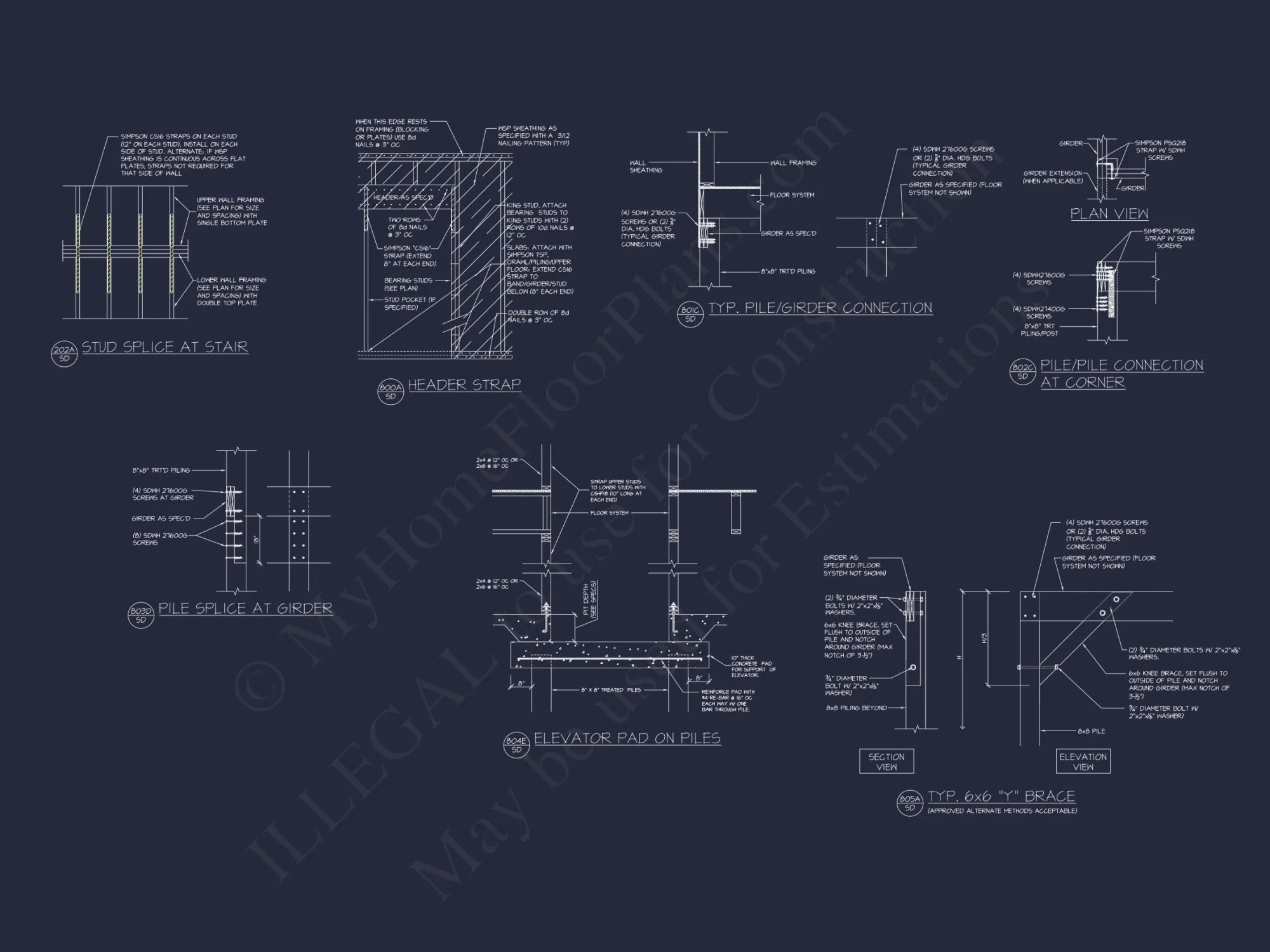 Stylish Beach house Floor Plan with CAD Designs and Blueprint