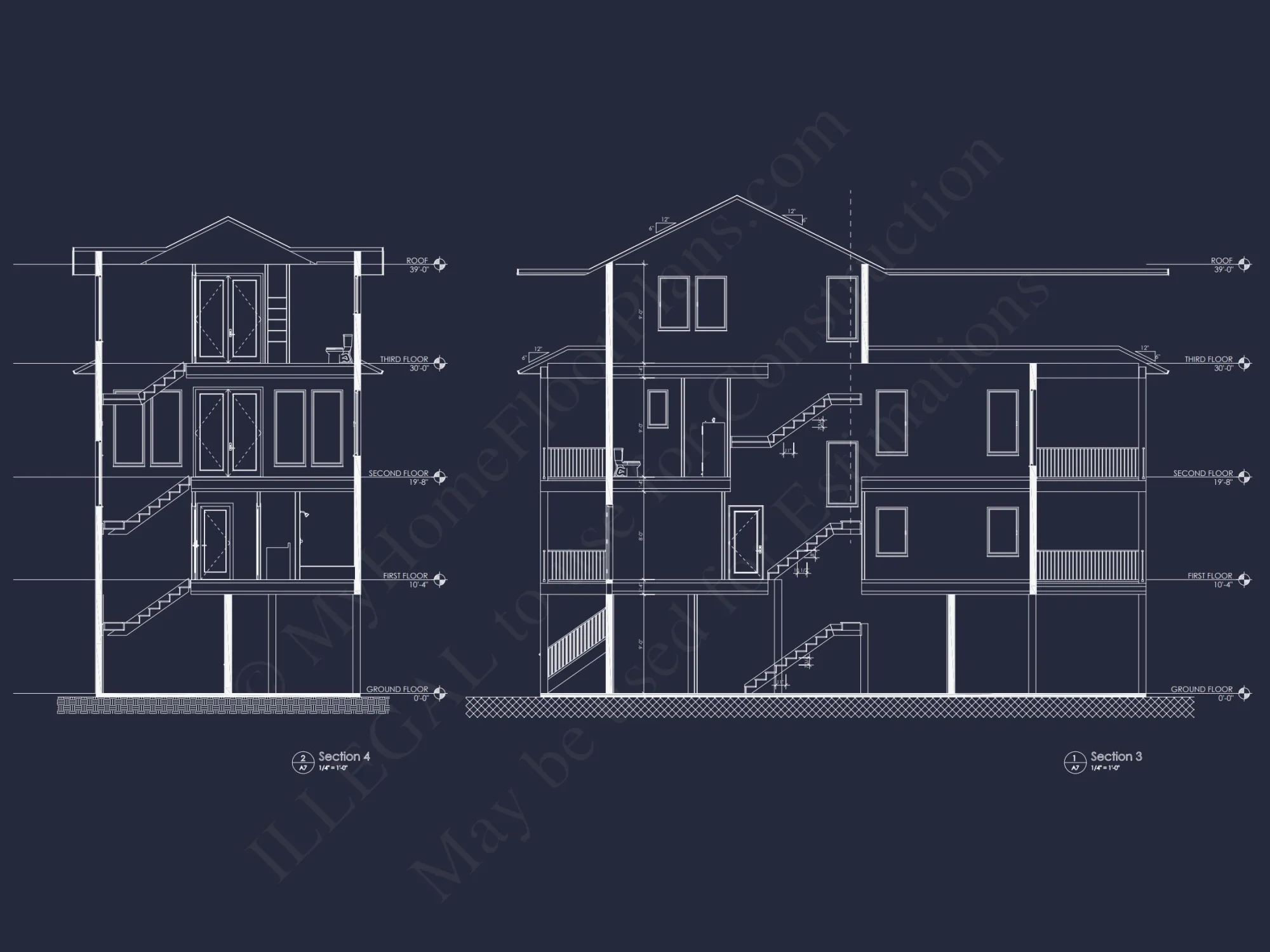 Stylish Beach house Floor Plan with CAD Designs and Blueprint