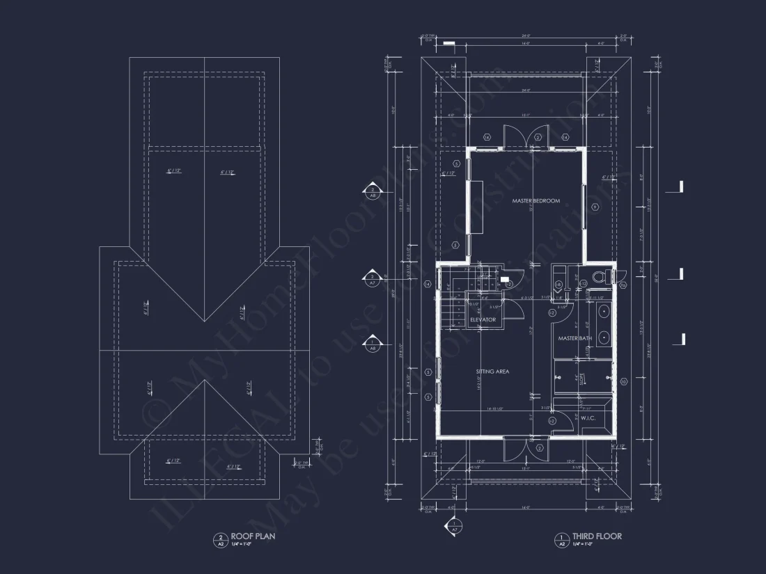 Stylish Beach house Floor Plan with CAD Designs and Blueprint