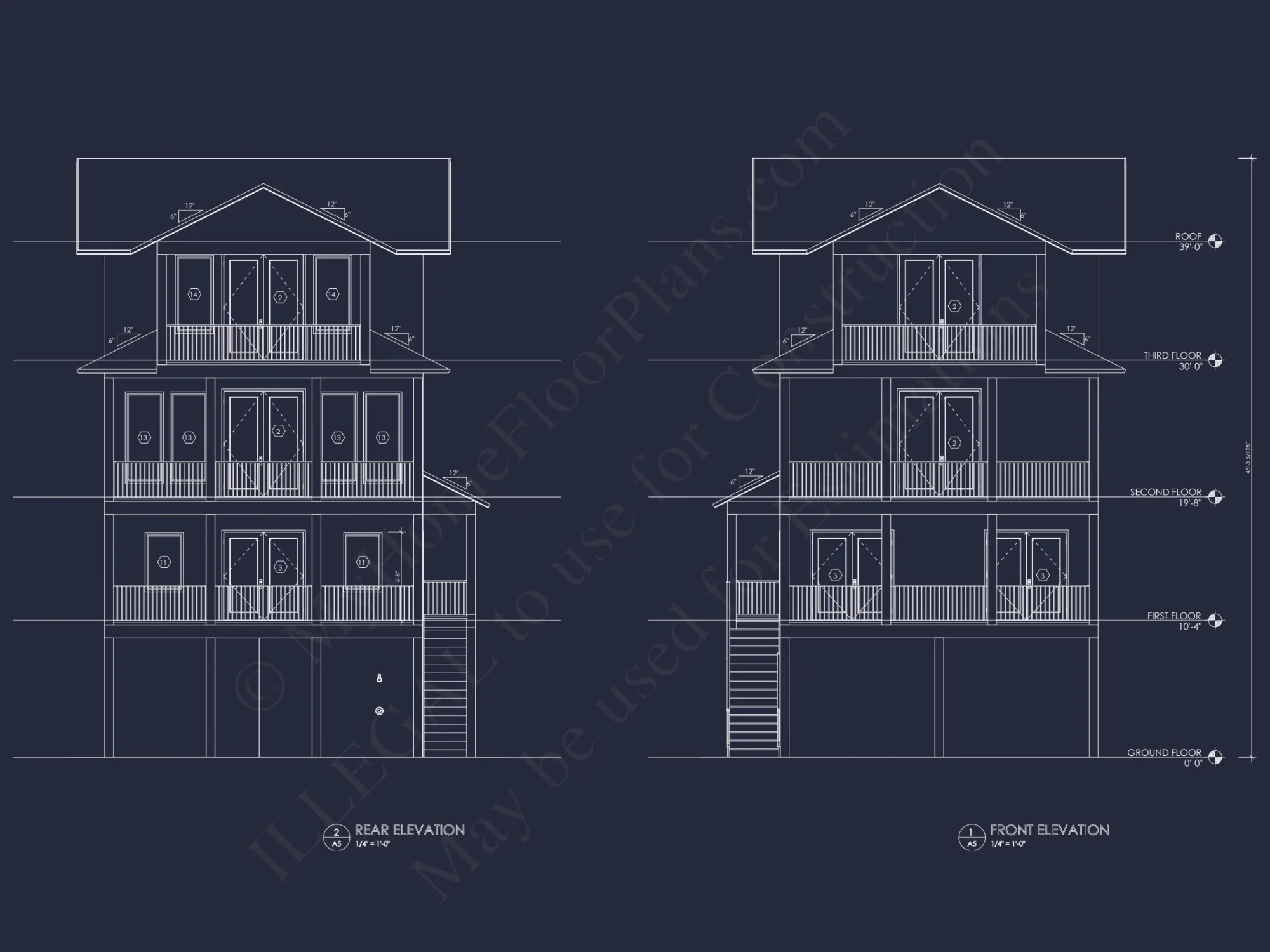 Stylish Beach house Floor Plan with CAD Designs and Blueprint