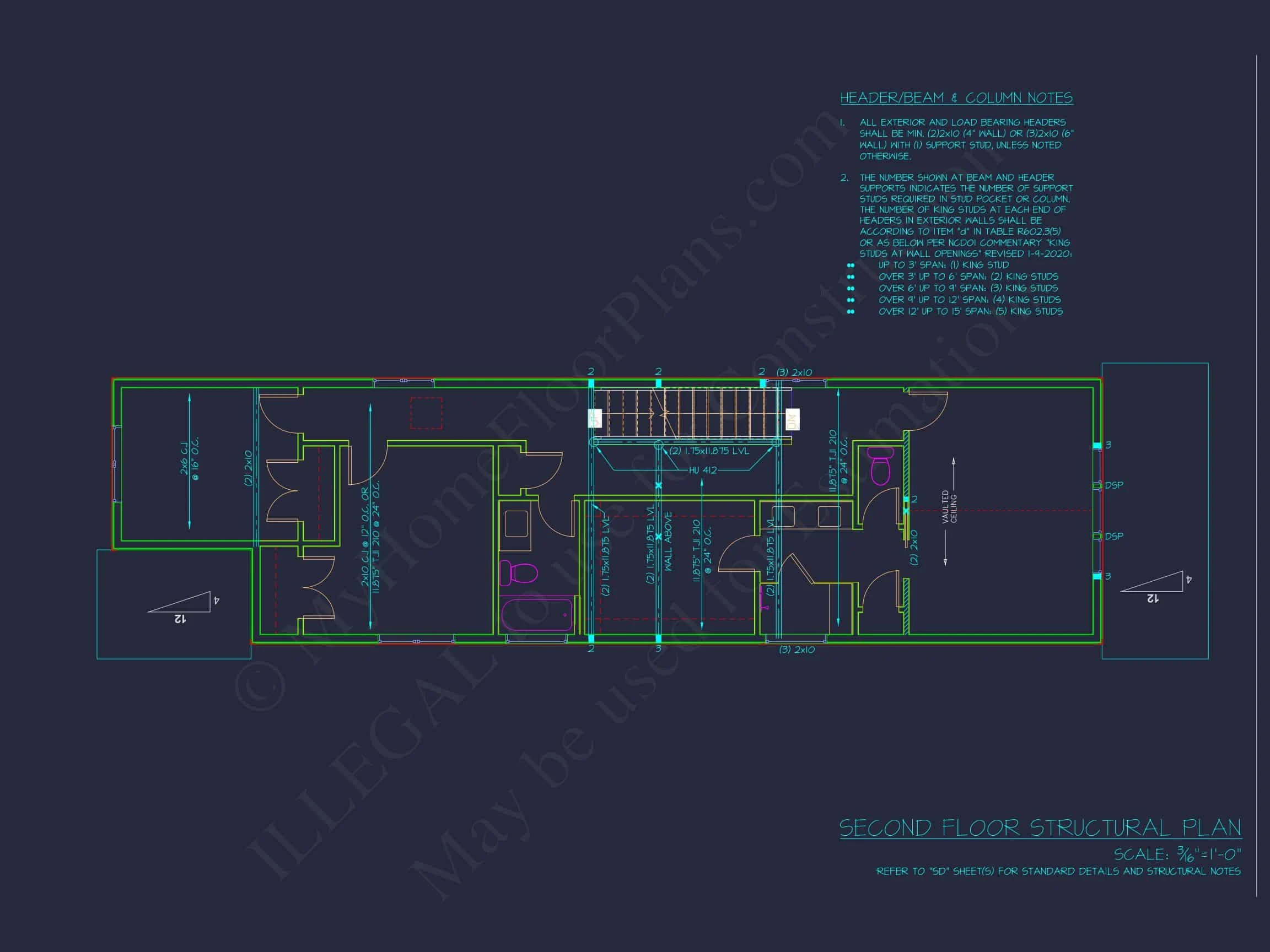 20-2132 HOUSE PLAN - Modern Farmhouse Plan - 3-Bed, 2.5-Bath, 2,035 SF 22 Modern Craftsman house Plan with Bonus Room and Open Floor Design