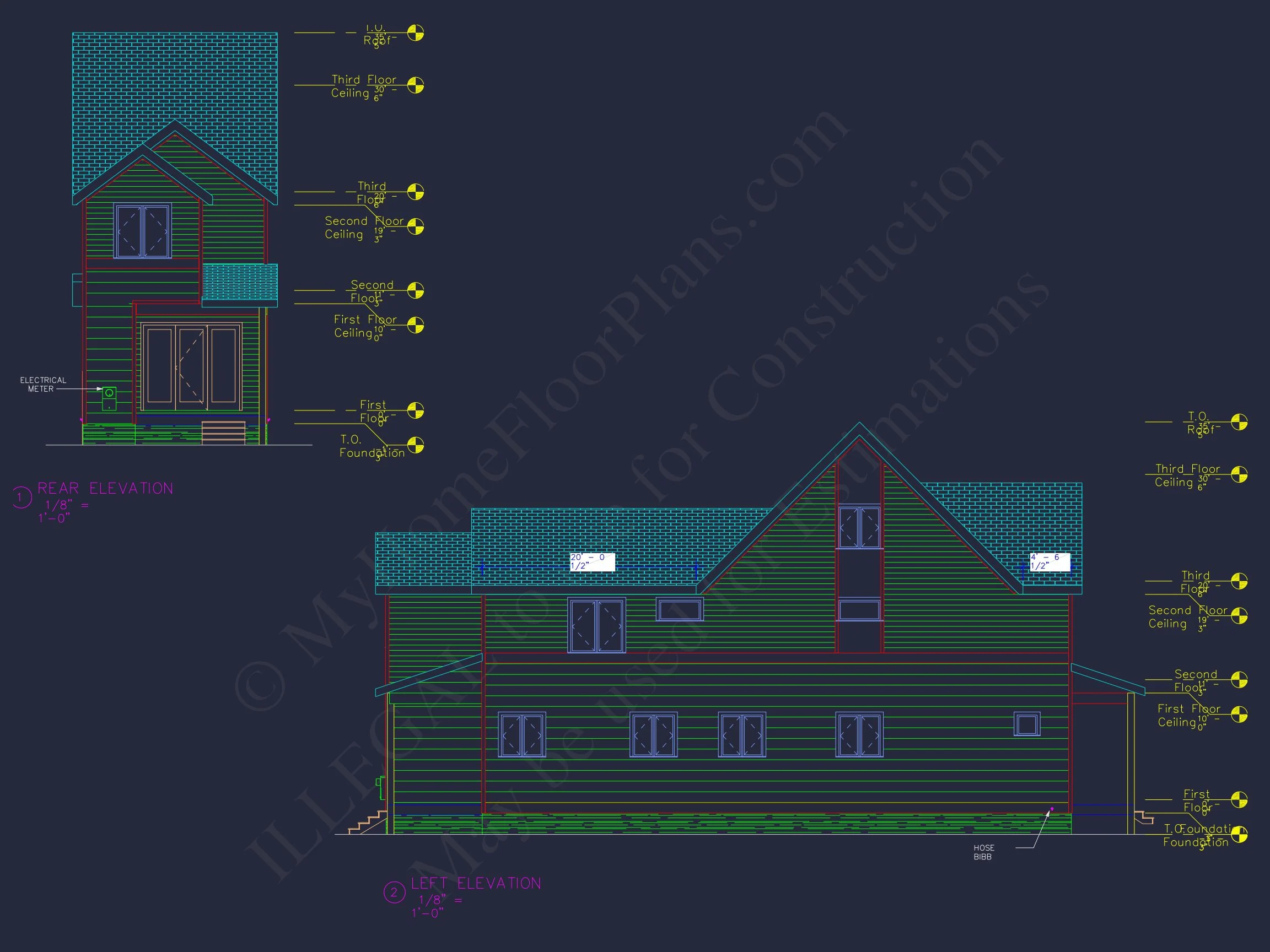 20-2132 HOUSE PLAN - Modern Farmhouse Plan - 3-Bed, 2.5-Bath, 2,035 SF 17 Modern Craftsman house Plan with Bonus Room and Open Floor Design