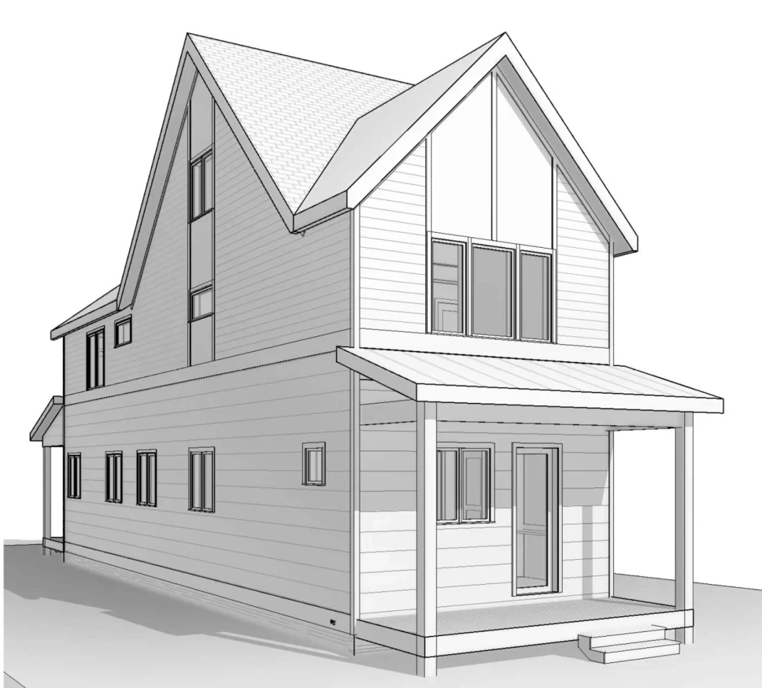 Modern Craftsman house Plan with Bonus Room and Open Floor Design