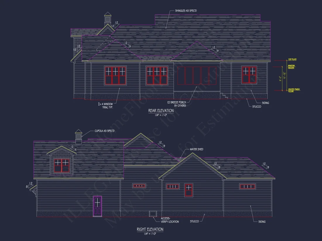 "Modern Craftsman house Plan featuring spacious floor design and detailed CAD blueprints"