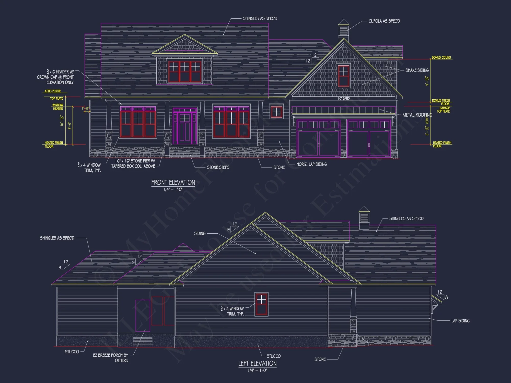 "Modern Craftsman house plan featuring spacious floor design and CAD blueprints"