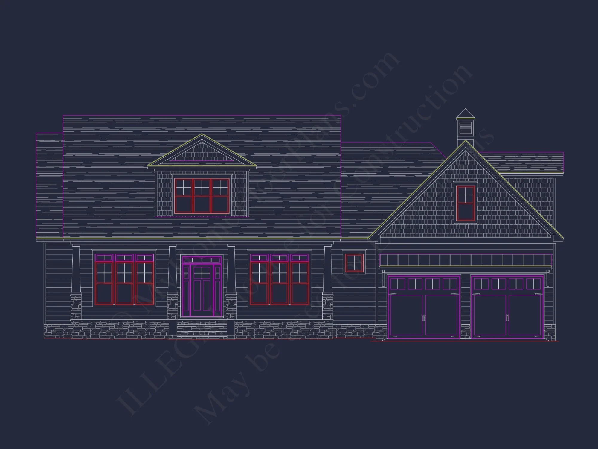 "Modern Craftsman house plan featuring a spacious floor design and CAD blueprints"