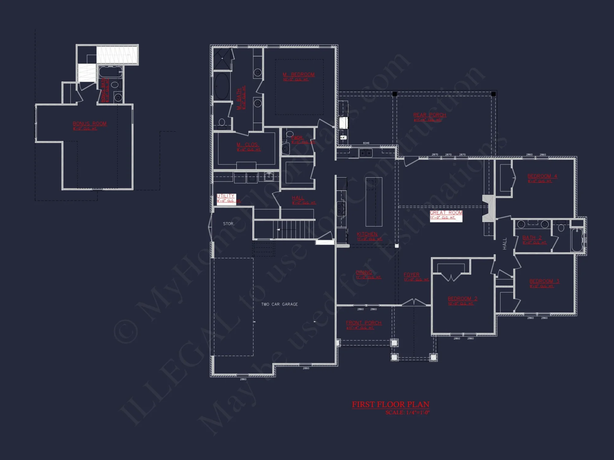 Craftsman house Plan with Bonus Room and Spacious Floor Plan