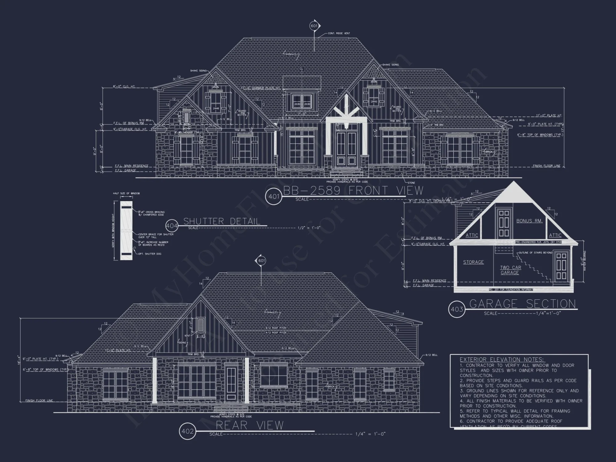 Craftsman house Plan with Bonus Room and Spacious Floor Plan