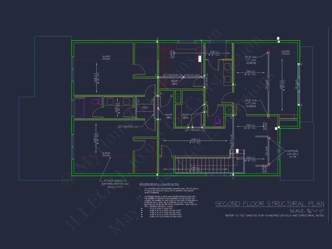 Modern Suburban house Plan with CAD Designs and 2 Floors