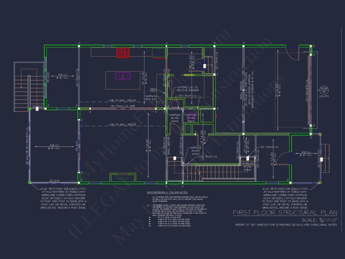 Modern Suburban house Plan with CAD Designs and 2 Floors