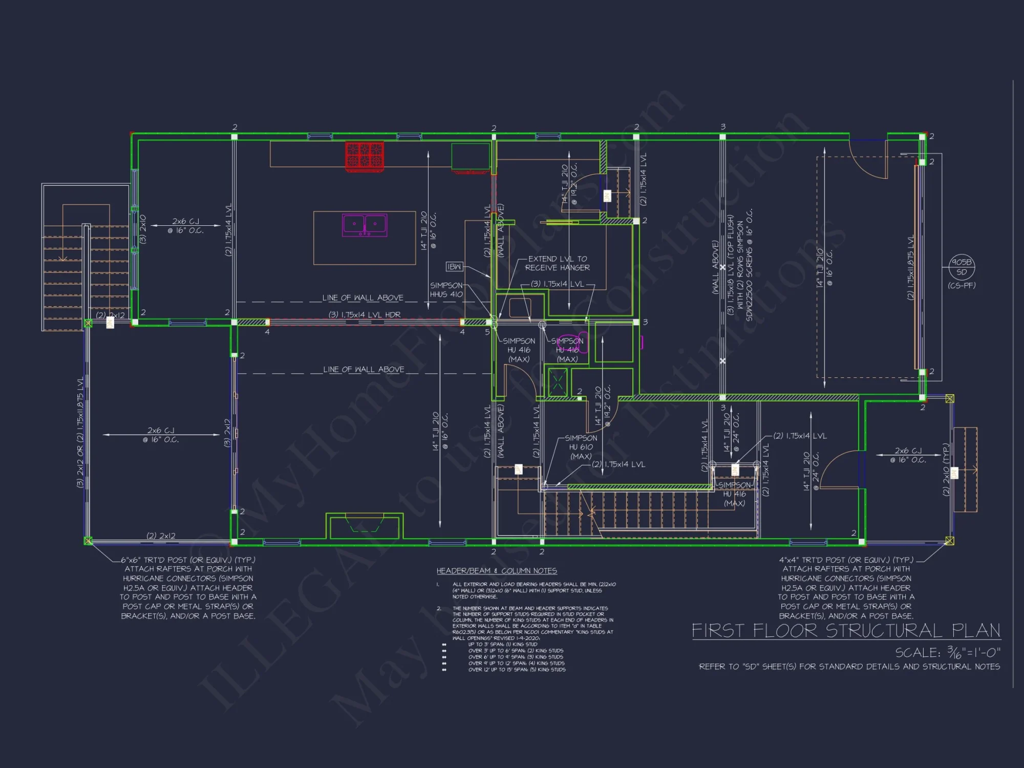 Modern Suburban house Plan with CAD Designs and 2 Floors