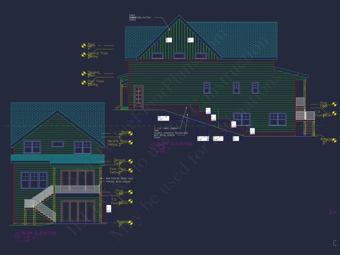Modern Suburban house Plan with CAD Designs and 2 Floors
