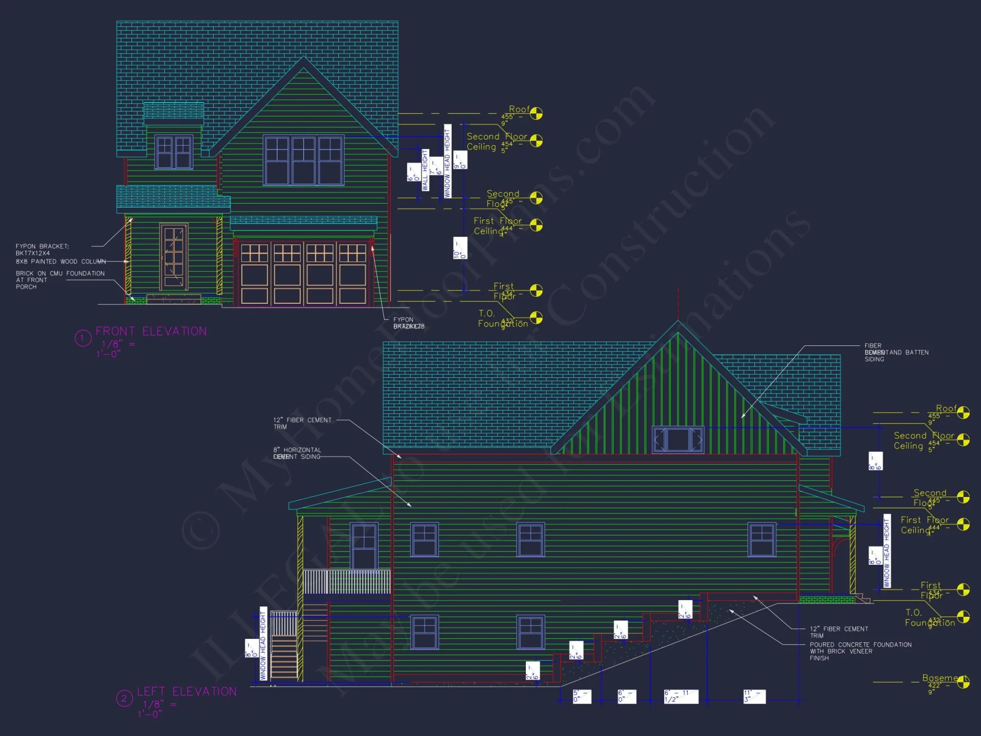Modern Suburban house Plan with CAD Designs and 2 Floors