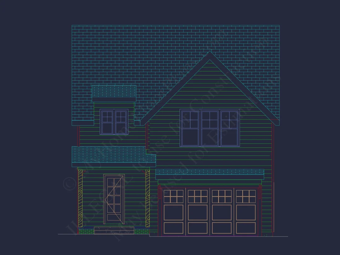 Modern Suburban house Plan with CAD Designs and 2 Floors