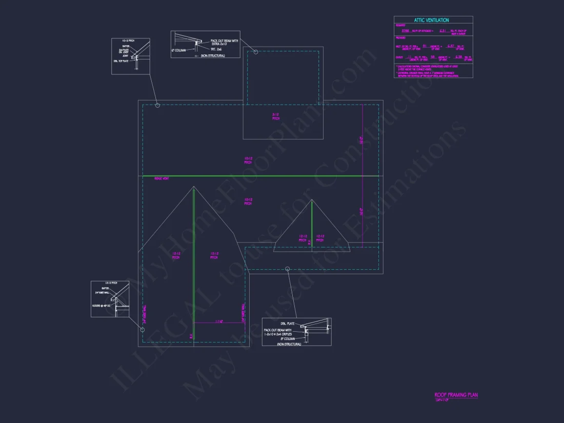Modern Suburban house Plan with 3 Bedrooms and Open Floor Plan