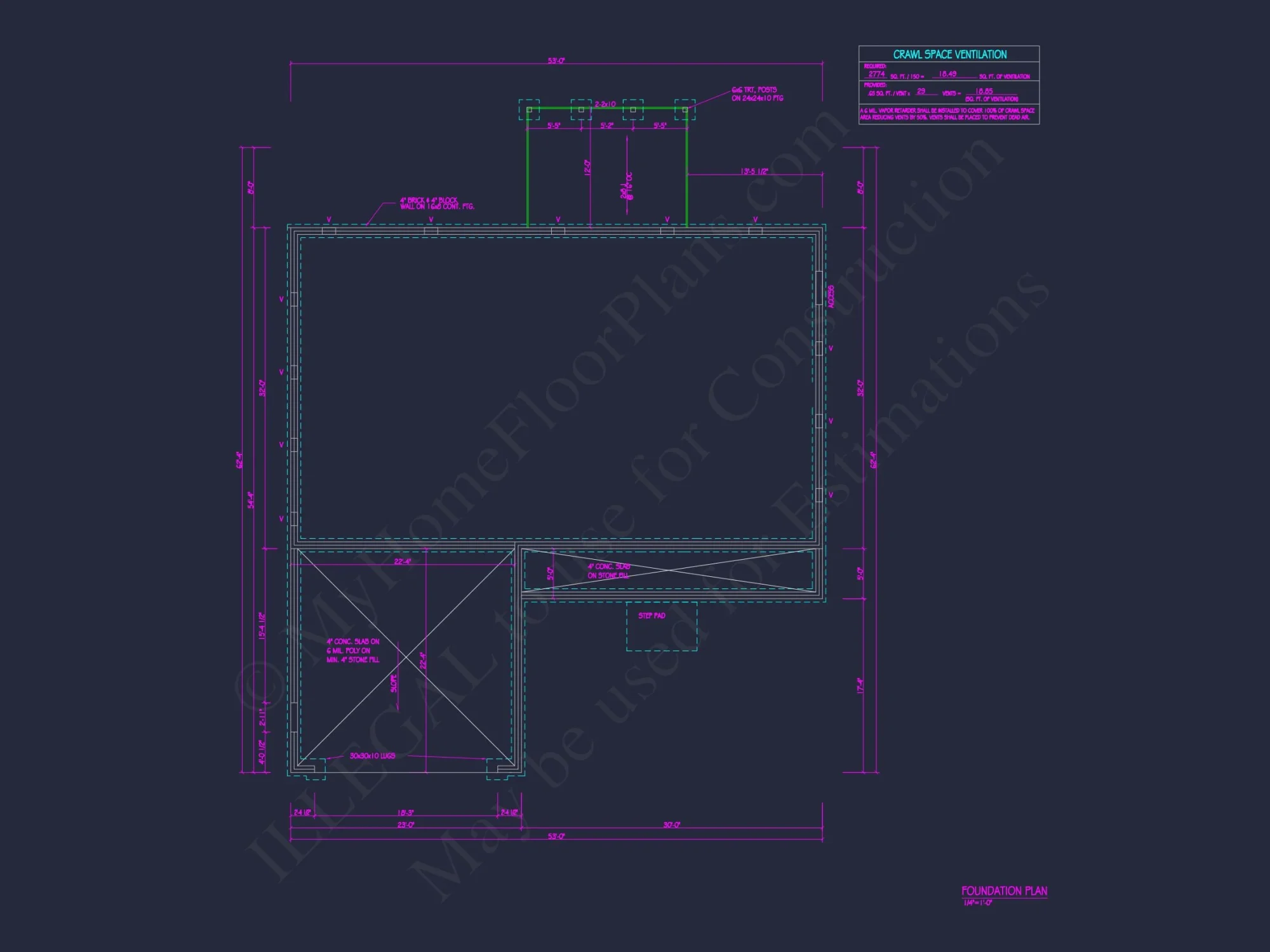Modern Suburban house Plan with 3 Bedrooms and Open Floor Plan