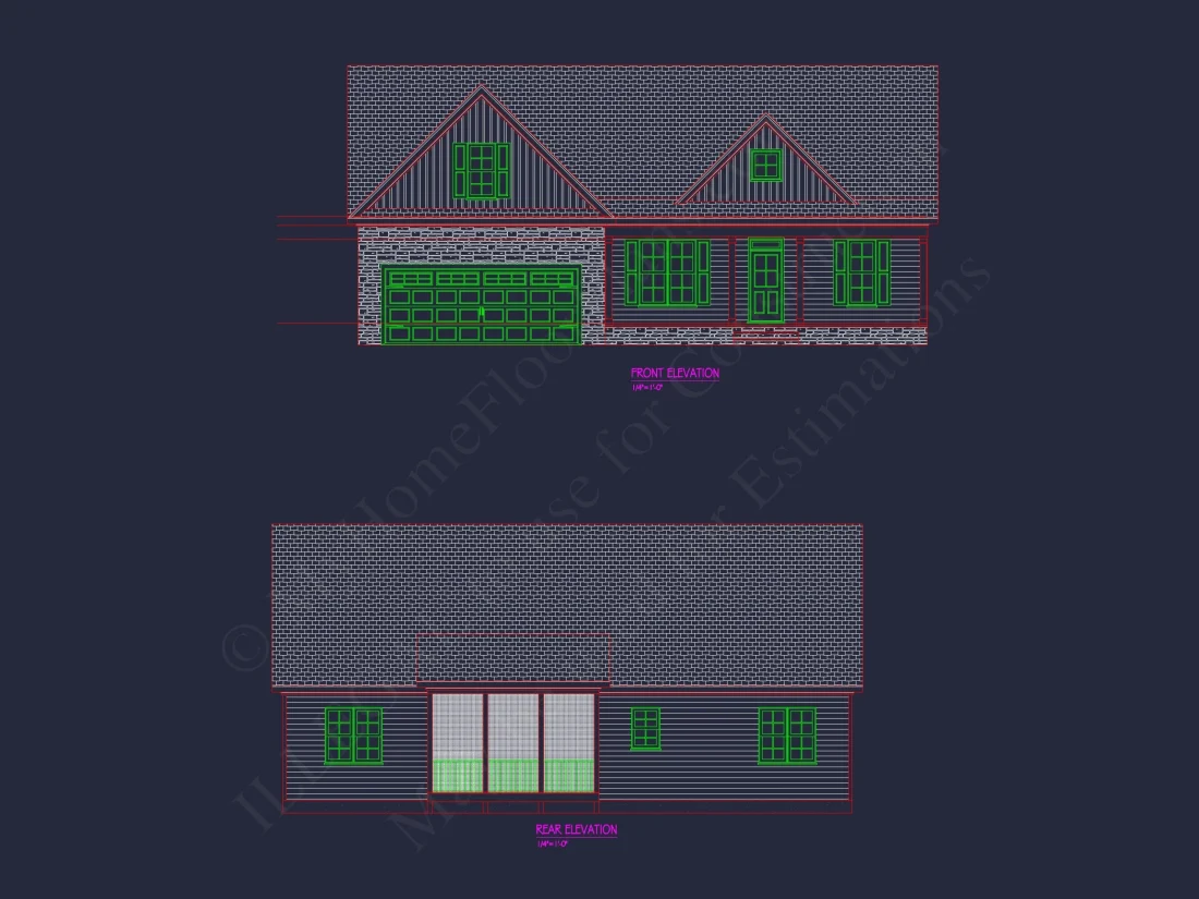 Modern Suburban house Plan with 3 Bedrooms and Open Floor Plan