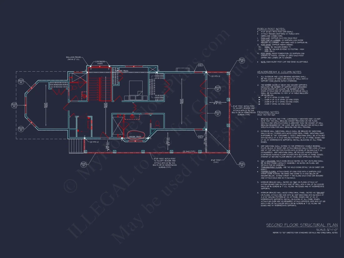 Elegant Charleston house Plan with 2-Story CAD Architecture