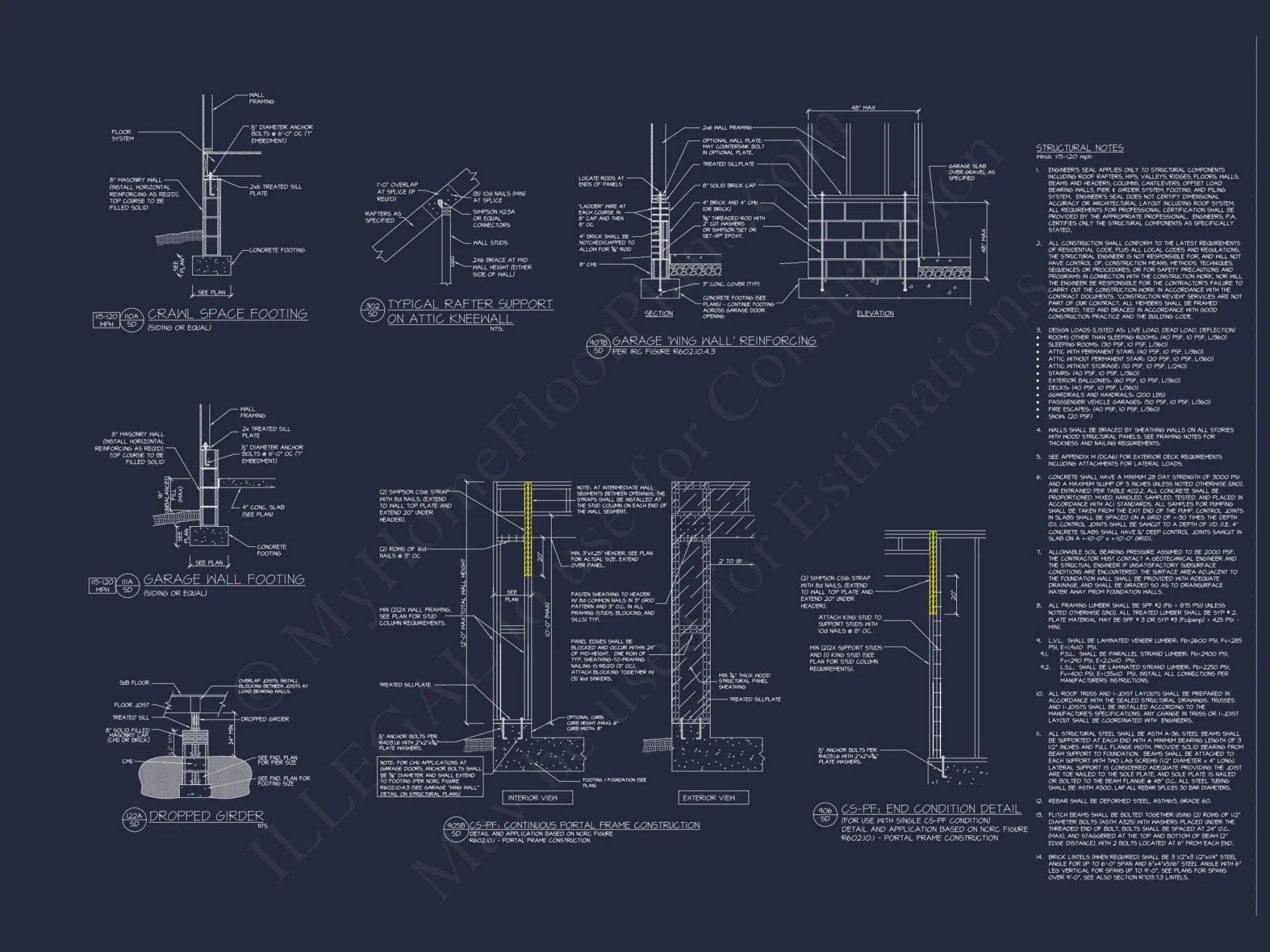 Traditional house Plan with CAD Blueprints and Open Floor Plan