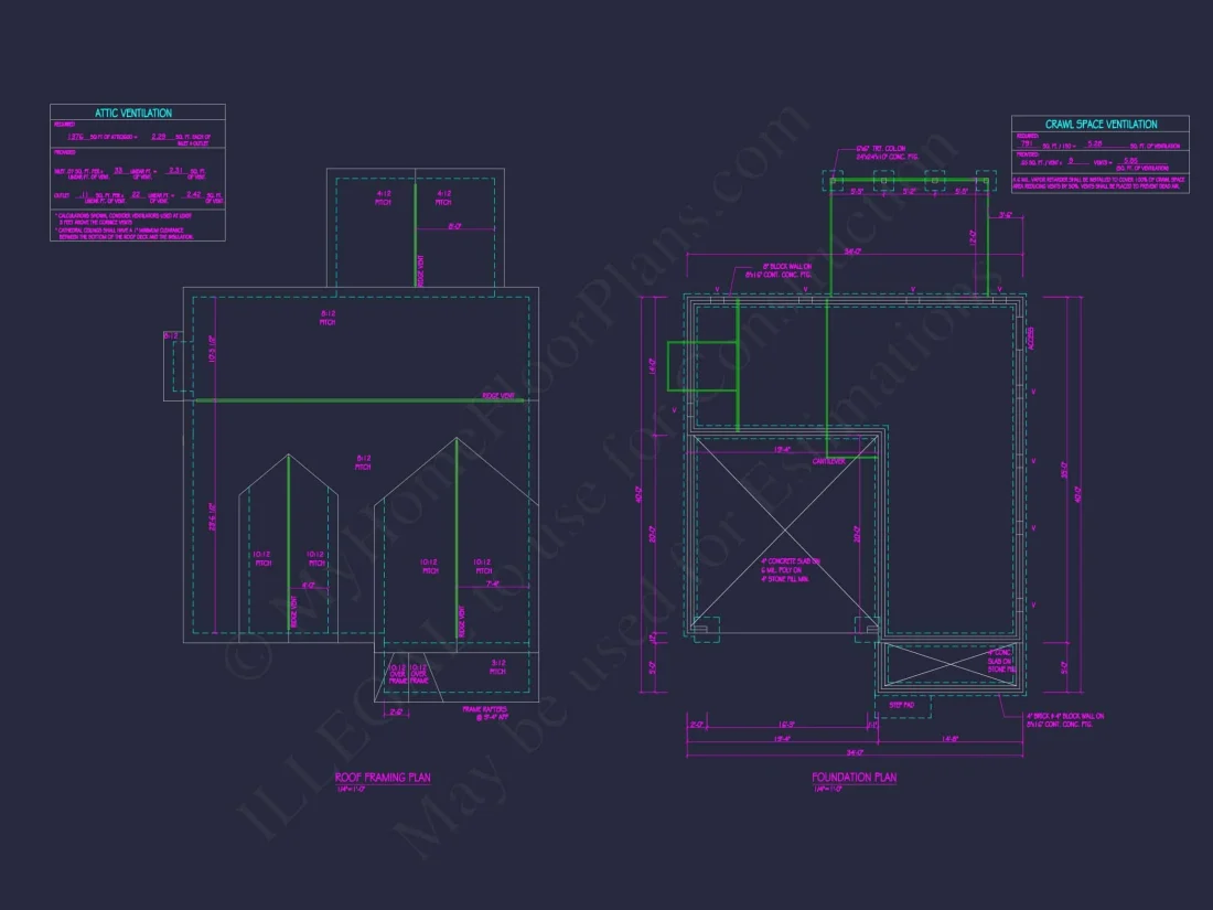 Traditional house Plan with CAD Blueprints and Open Floor Plan