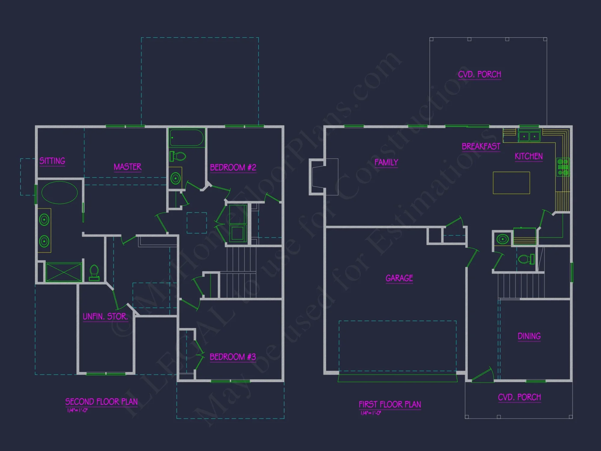 Traditional house Plan with CAD Blueprints and Open Floor Plan