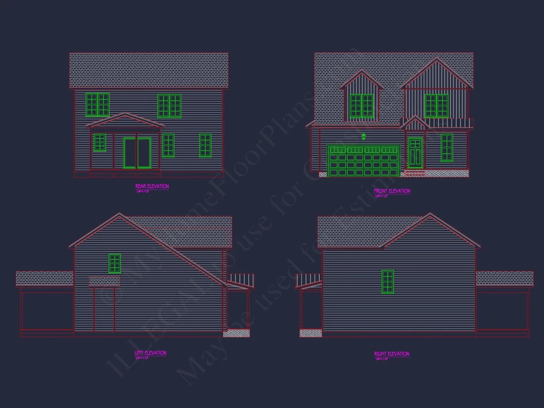 Traditional house Plan with CAD Blueprints and Open Floor Plan