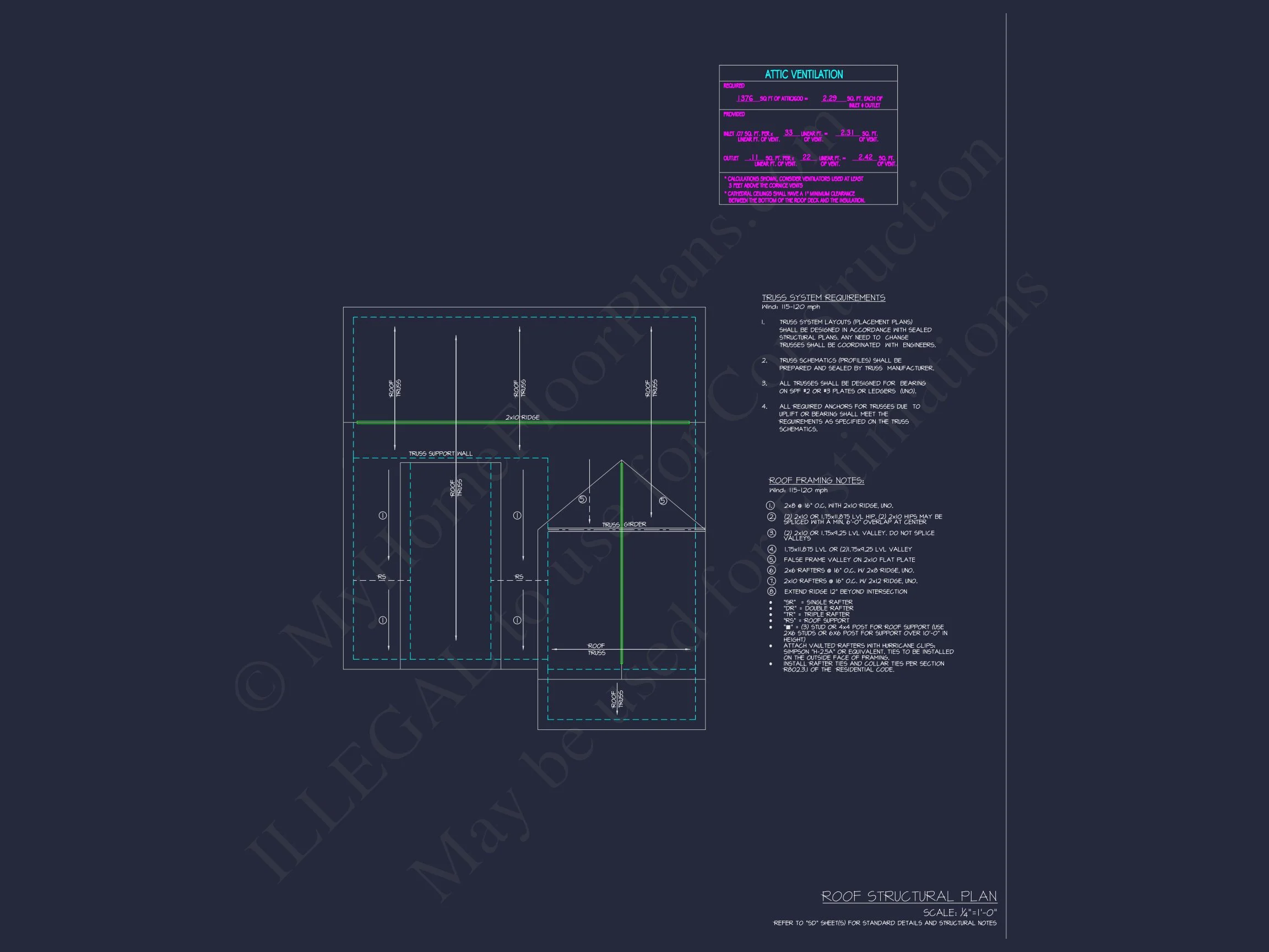 20-1839 HOUSE PLAN - Modern Farmhouse Plan - 3-Bed, 2.5-Bath, 1,850 SF 9 Modern Craftsman house Plan with CAD Architecture Designs