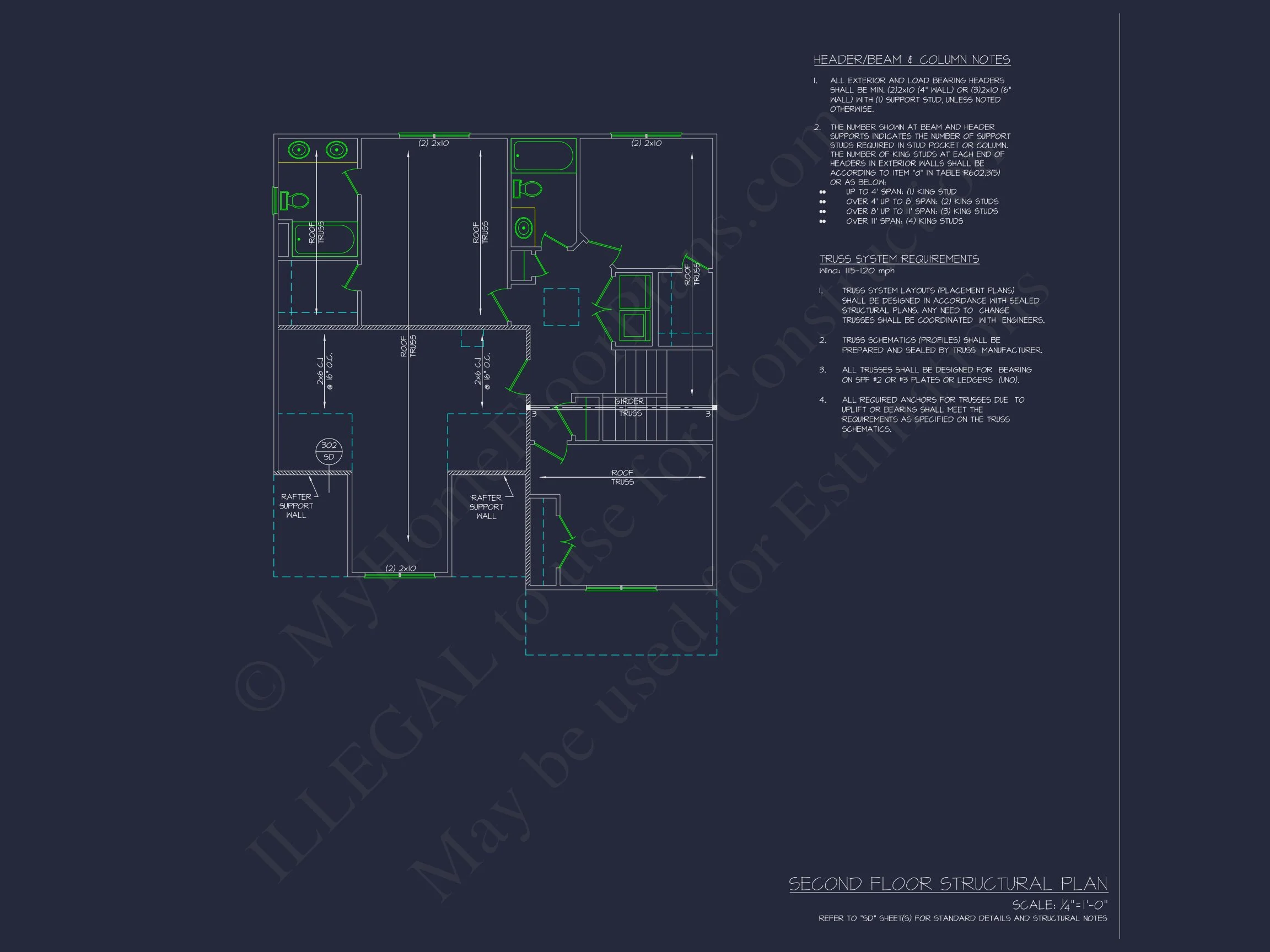 20-1839 HOUSE PLAN - Modern Farmhouse Plan - 3-Bed, 2.5-Bath, 1,850 SF 8 Modern Craftsman house Plan with CAD Architecture Designs