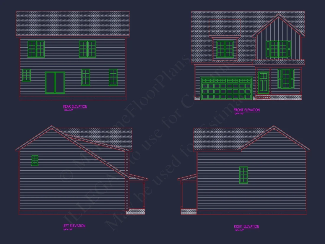 Modern Craftsman house Plan with CAD Architecture Designs