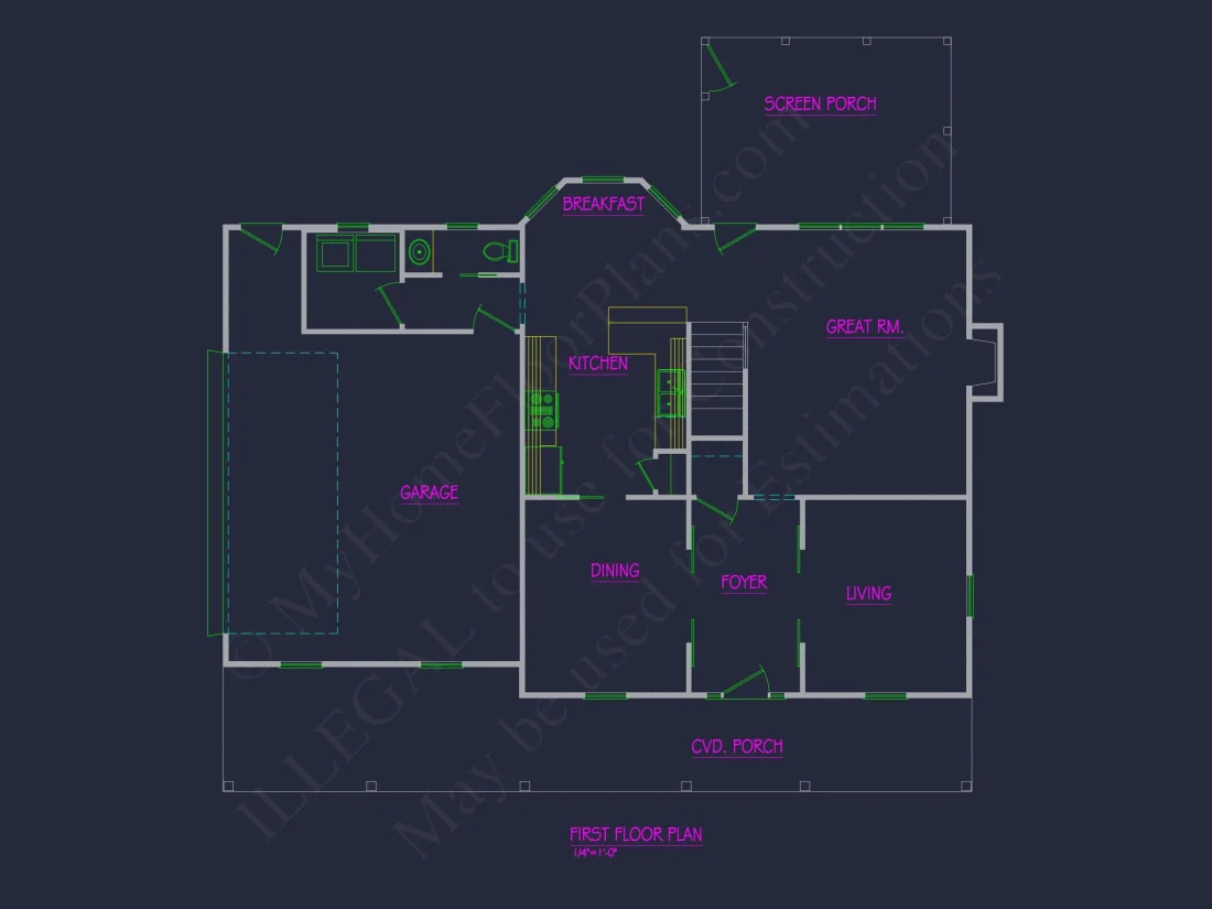 Beautiful 2-Story house Plan with CAD Architecture Designs