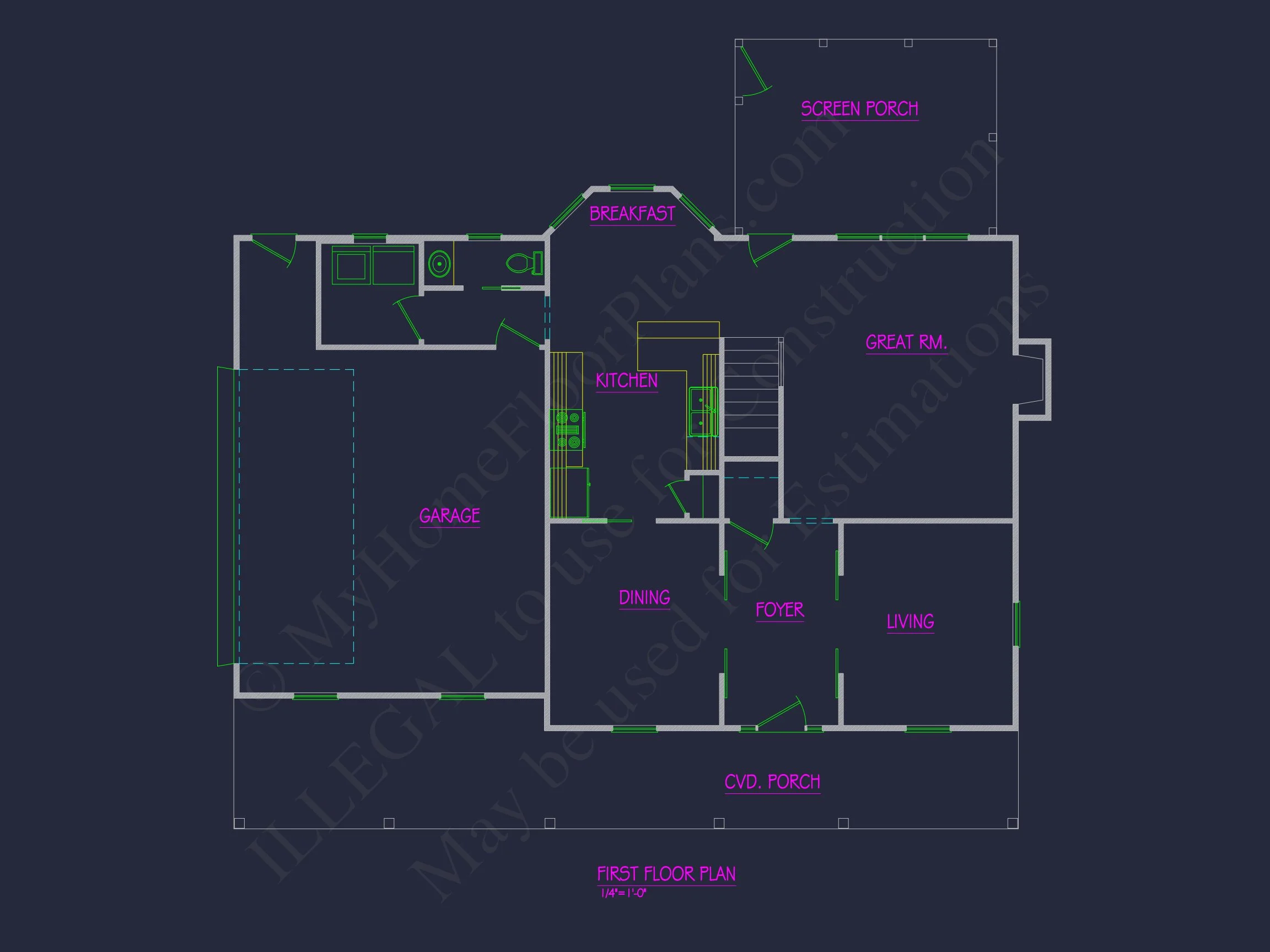Beautiful 2-Story house Plan with CAD Architecture Designs