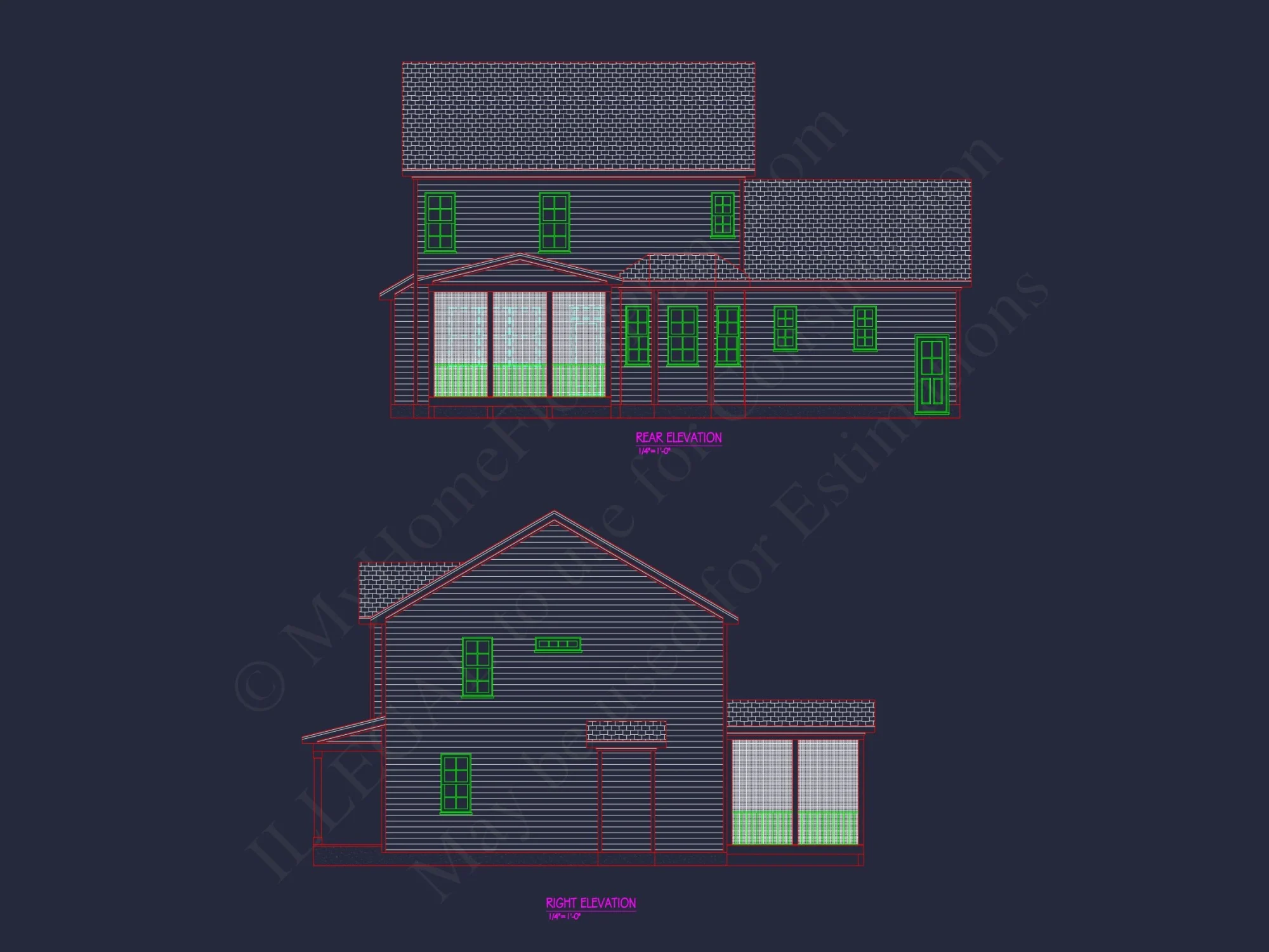 Beautiful 2-Story house Plan with CAD Architecture Designs