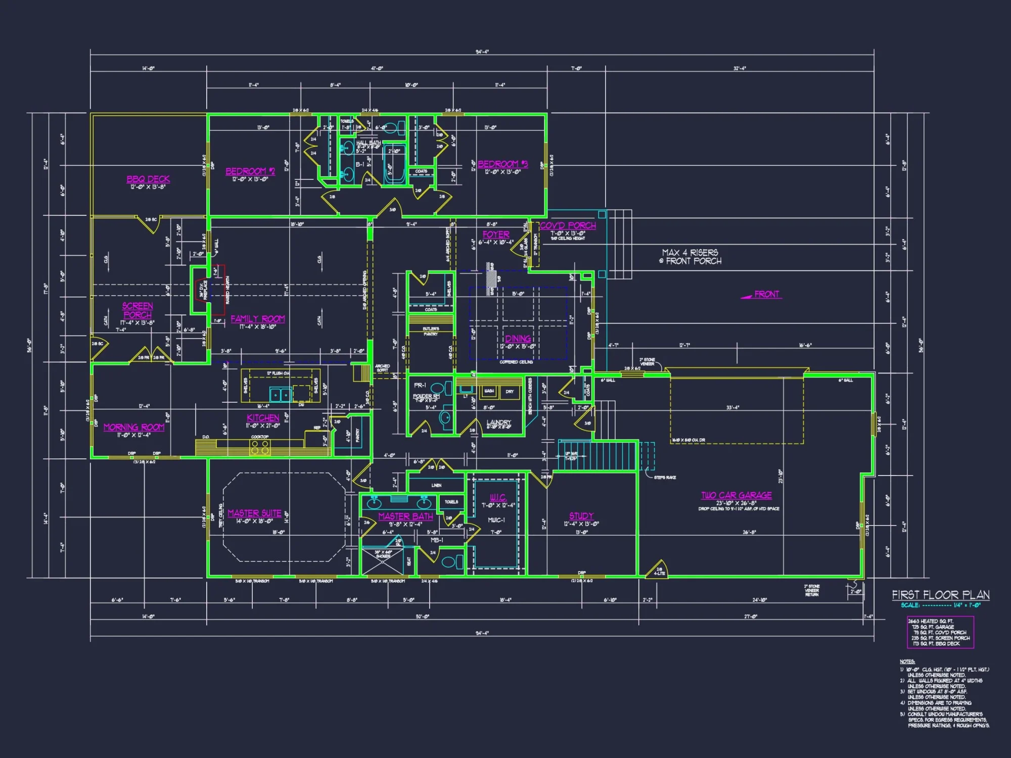 Spacious Craftsman house Plan with Modern Designs & CAD Blueprint