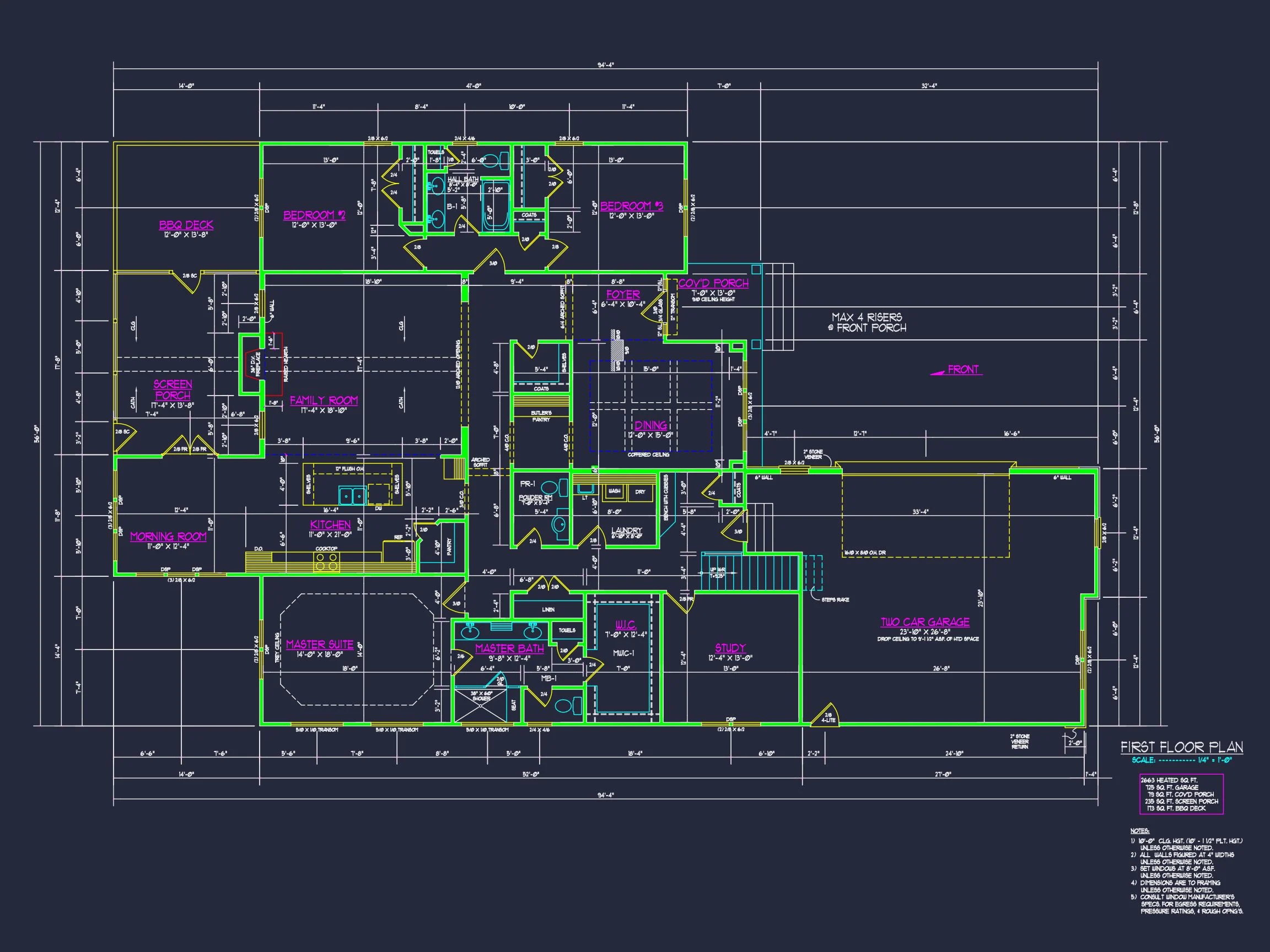 Traditional Craftsman Home Plan - 4-Bed, 3-Bath, 2,850 SF 9 Spacious Craftsman house Plan with Modern Designs & CAD Blueprint