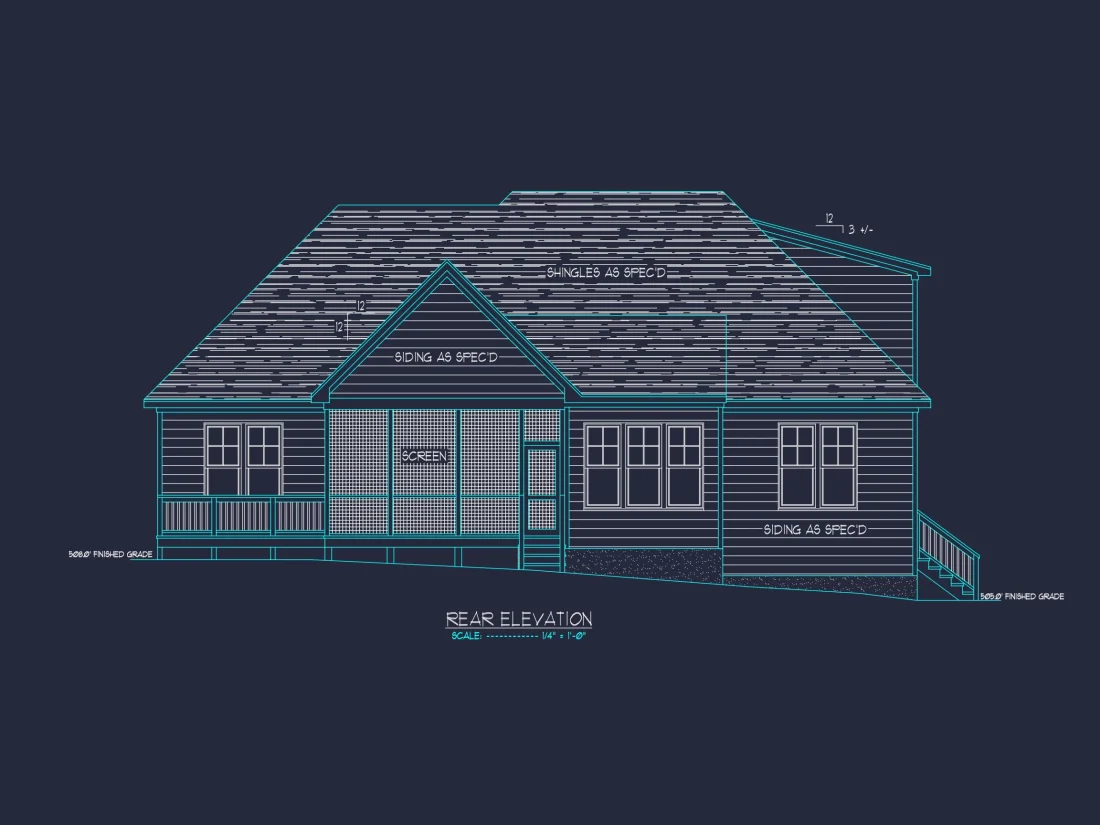 Spacious Craftsman house Plan with Modern Designs & CAD Blueprint