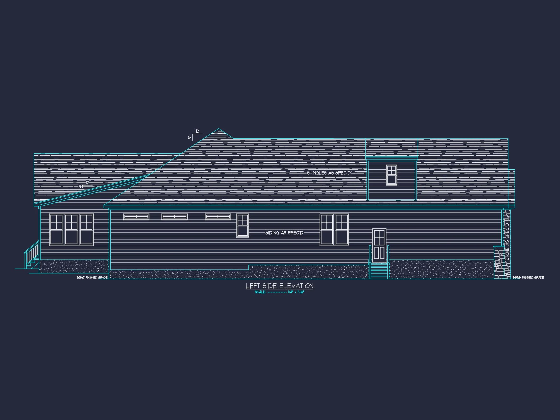 Traditional Craftsman Home Plan - 4-Bed, 3-Bath, 2,850 SF 4 Spacious Craftsman house Plan with Modern Designs & CAD Blueprint
