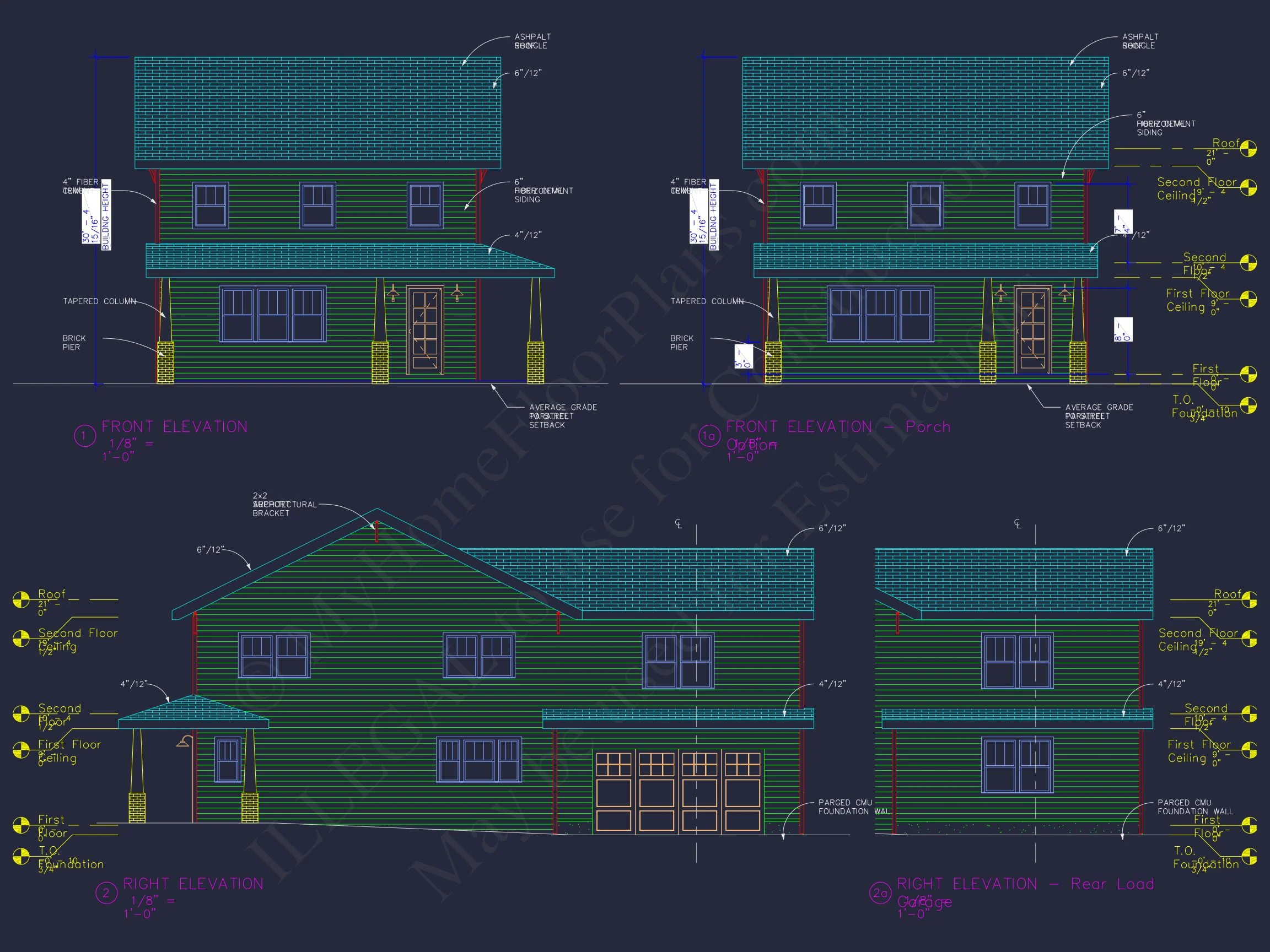 Traditional Colonial Home Plan - 4-Bed, 3-Bath, 2,400 SF 3 2-Story Craftsman Floor Plan
