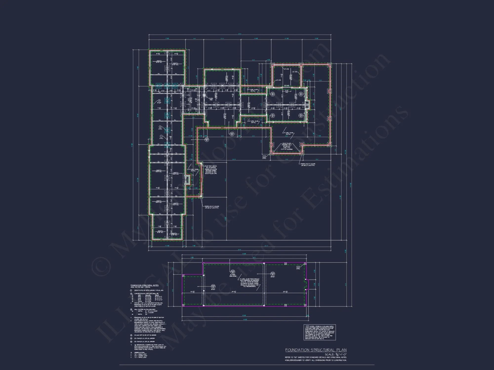Elegant Southern house Plan with Detailed CAD Floor Designs