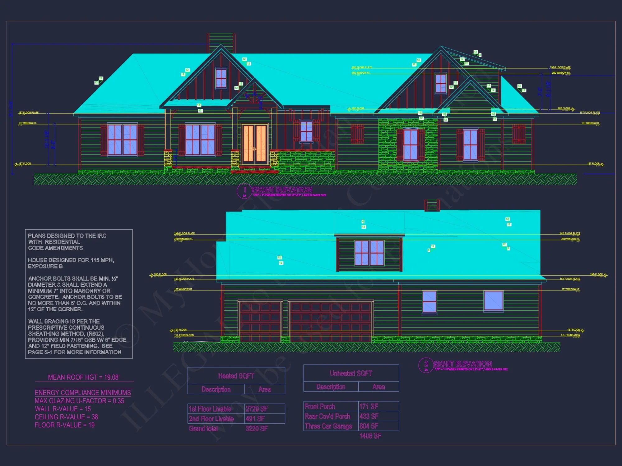 Expansive house Plan with Stunning CAD Blueprints and Features