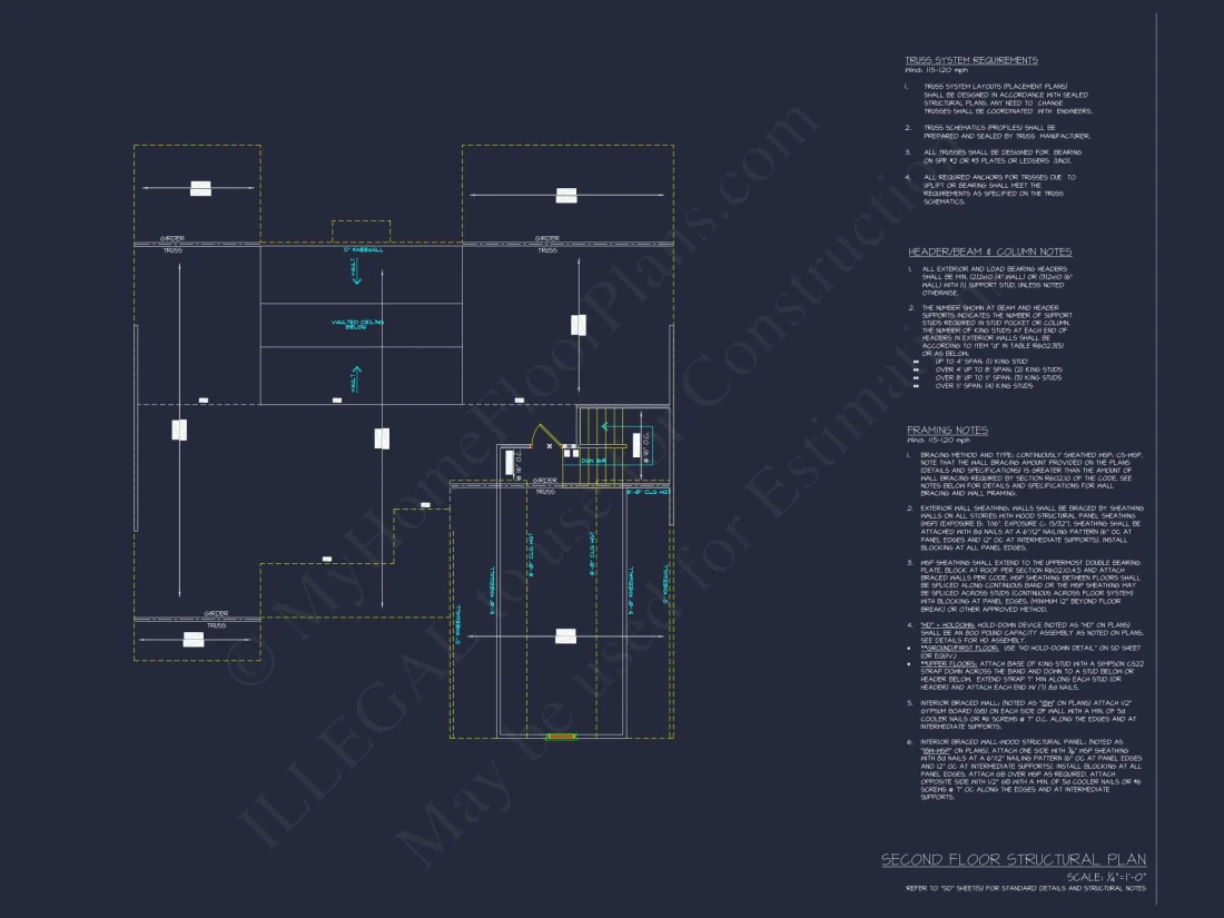 Elegant house Plan with Open Floor Blueprint & CAD Designs