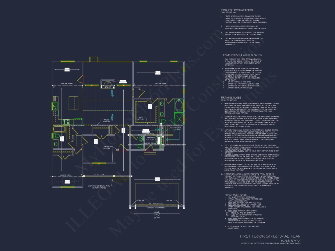 Elegant house Plan with Open Floor Blueprint & CAD Designs