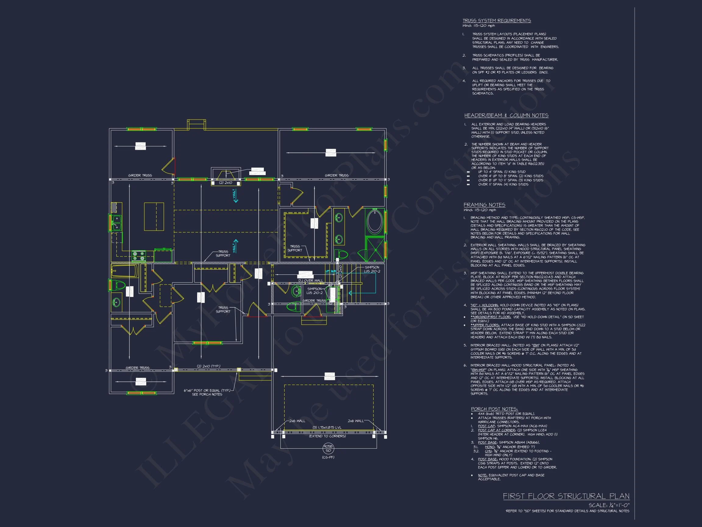 Elegant house Plan with Open Floor Blueprint & CAD Designs